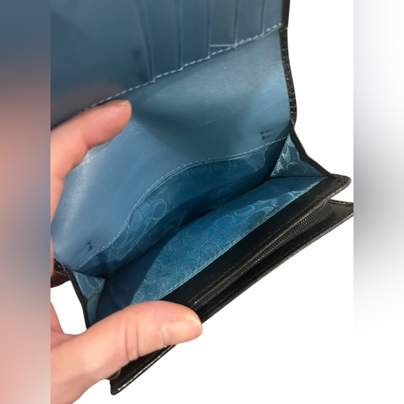 Vintage y2K COACH black leather wallet - Picture 5 of 14